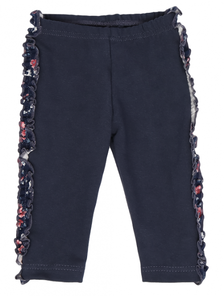 Mamatti Dojčenské legíny s lampasmi,  Flowers - granátové, veľ. 80