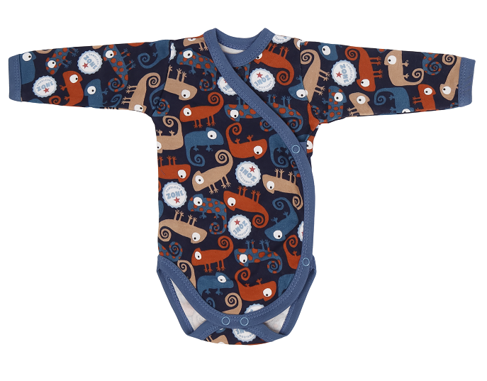 Mamatti Dojčenské body, zapínanie bokom, Chameleon - granátové se vzorem, veľ. 62 (VEľ. 62, BD4926,)