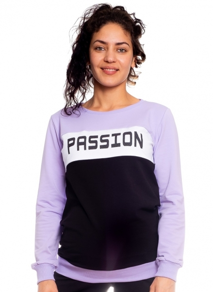Be Maamaa Tehotenská, dojčiace mikina Passion, lila-čierná-biela, veľ. M-#Velikosti těh. moda;M (38)