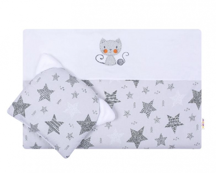 Detská sada do kočíka Baby Nellys ® STARMIX, bielo-šedá
