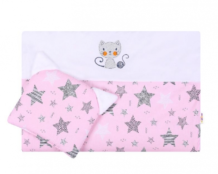 Detská sada do kočíka Baby Nellys ® STARMIX, růžovo-biela