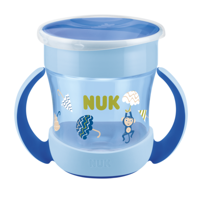 Hrnček NUK Mini Magic Cup 160 ml - Opička (NUK, 160 ML, 6M +, FARBA: MODRá)