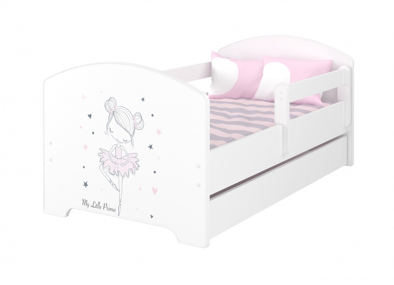 Babyboo Detská posteľ 160 x 80 cm - Baletka  + matrac a šuplík