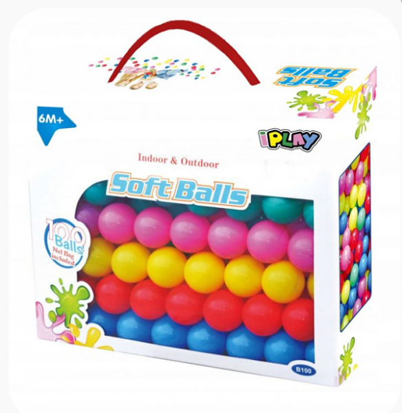 iPLAY Náhradné balóniky do bazéna - 100ks, mix