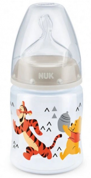 Fľaštička NUK Medvedík Pú - šedá - 150 ml (NUK, 150 ML, MEDVEDíK Pú, 0-6M, FARBA: SIVá)