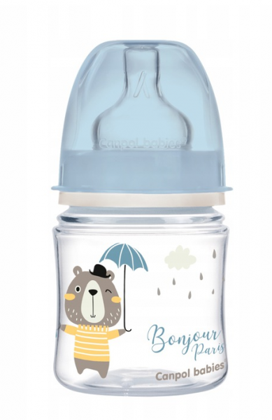 Antikoliková fľaštička Canpol Babies Easy Štart - Bonjour, 120 ml