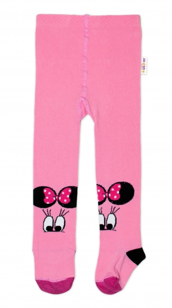 Detské pančuchy bavlnené Minnie - ružová, veľ. 80/86