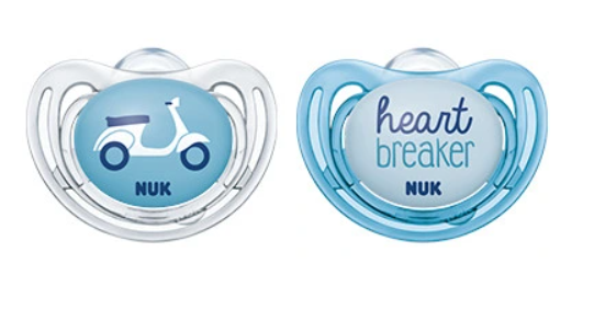NUK Cumlík Freestyle Motorka 6-18 m, modro / biely (KAT: 736208, 2KS)