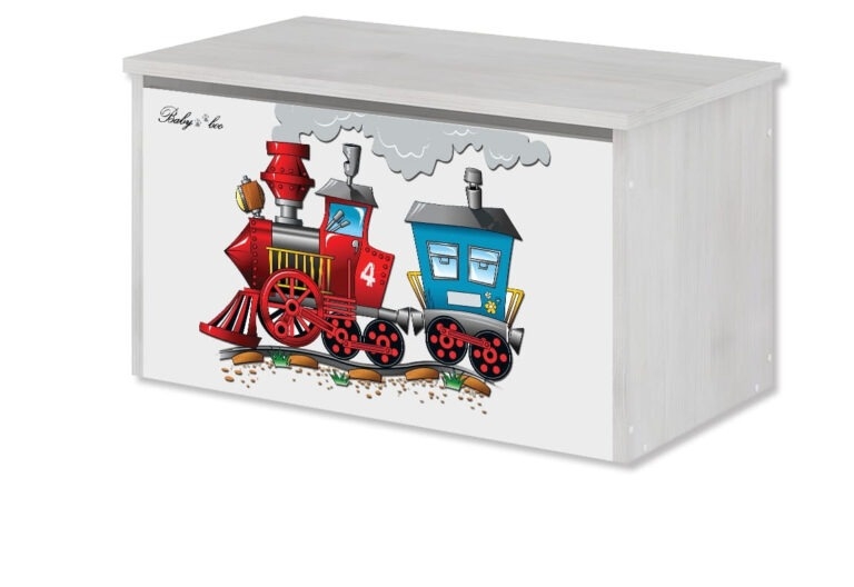 Babyboo Box na hračky s motívom Vláčik