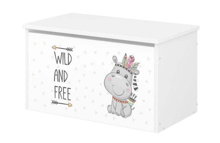 Babyboo Box na hračky s motívom Hippo