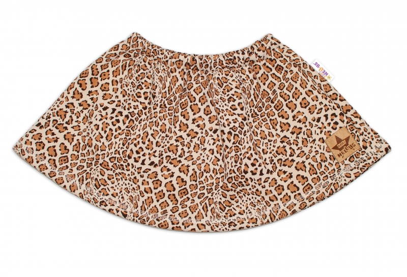 BABY NELLYS Dětská sukne Gepard - hnedá, veľ. 92-#Velikost koj. oblečení;92 (18-24m)