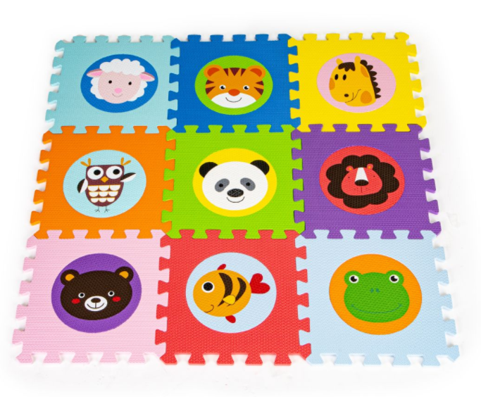ECO TOYS Pěnové puzzle - Zvieratká - 9ks