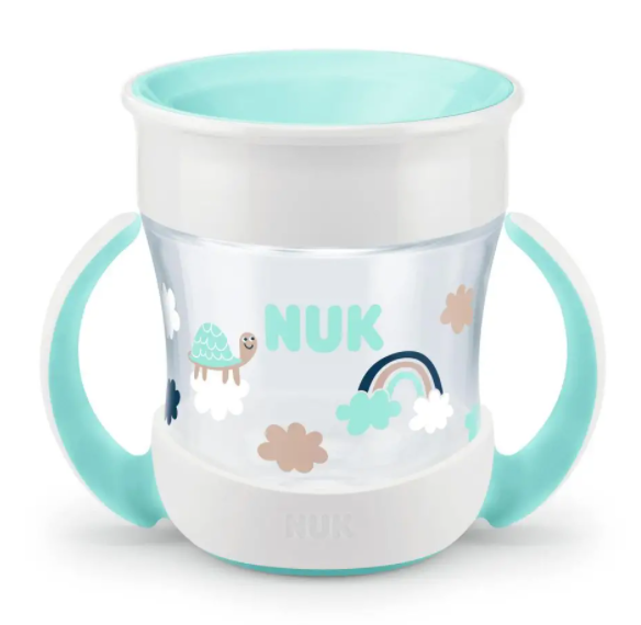 Hrnček NUK Mini Magic Cup 160 ml - Korytnačka (NUK, 160 ML, 6M +, FARBA: TYRKYS)