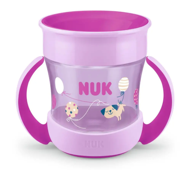 Hrnček NUK Mini Magic Cup 160 ml - Psík (NUK, 160 ML, 6M +, FARBA: LILA)
