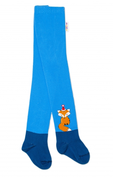 Detské pančuchy bavlnené Fox, jeans-modrá, 1ks, veľ. 80/86