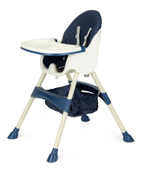 ECO TOYS Jedálenská stolička, stolček 2v1 - modrá