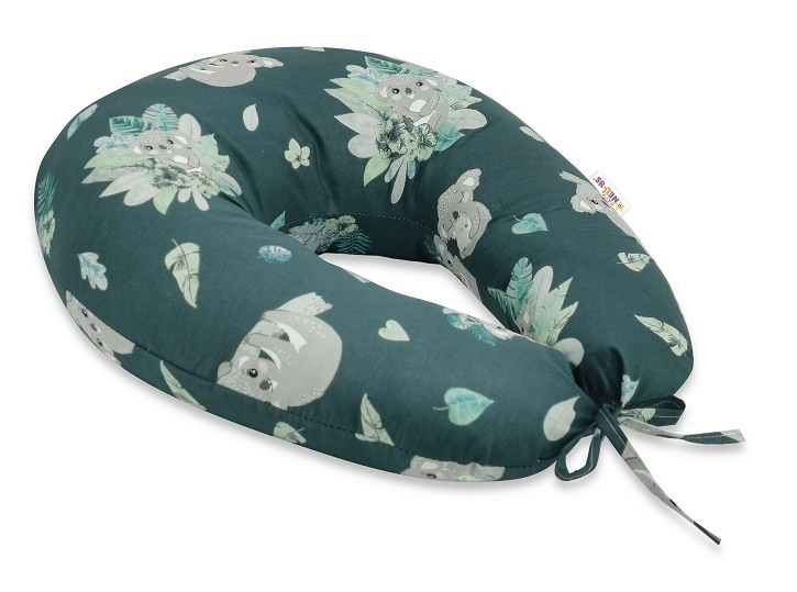 Baby Nellys Bavlnený dojčiace vankúš, Tropical Koala, zelená