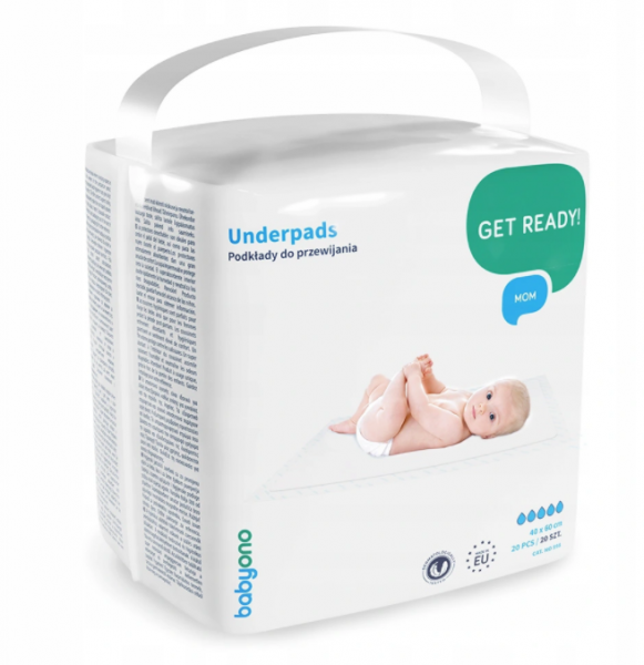 BabyOno Hygienická podložka na prebaľovanie 40 x 60 cm - 20 ks