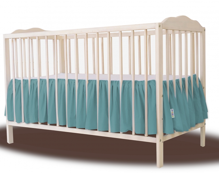 Baby Nellys Bavlnený volánik pod matrac - tmavě zelená