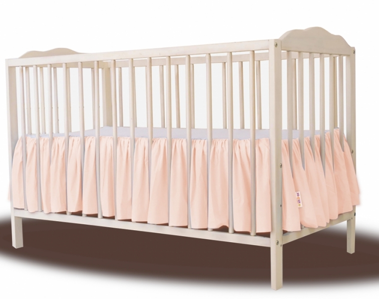 Baby Nellys Bavlnený volánik pod matrac -marhułová, 140 x 70 cm