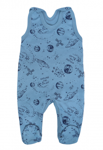 Mamatti Dojčenské dupačky Vesmír, modré s potlačou-#Velikost koj. oblečení;50 (0-1m)