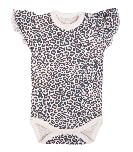 Mamatti Detské body na ramienkach, Gepardík - biele so vzorom, veľ. 74