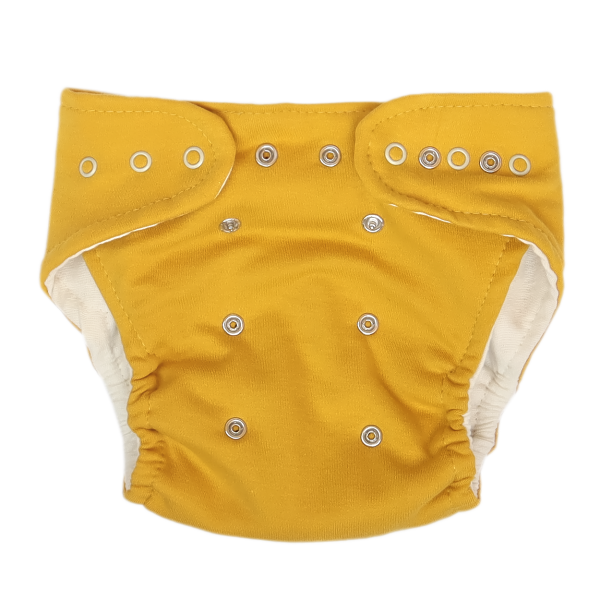Mamatti Látková plienka EKO sada - nohavičky + 2 x plienka, Mýval, veľ. 3 - 8 kg horčicová