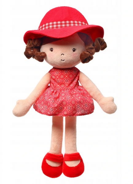 Handrová bábika BabyOno Poppy Doll, červená