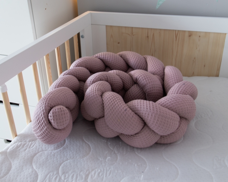 Baby Nellys Mantinel pletený vrkoč Vafel - Magnólia