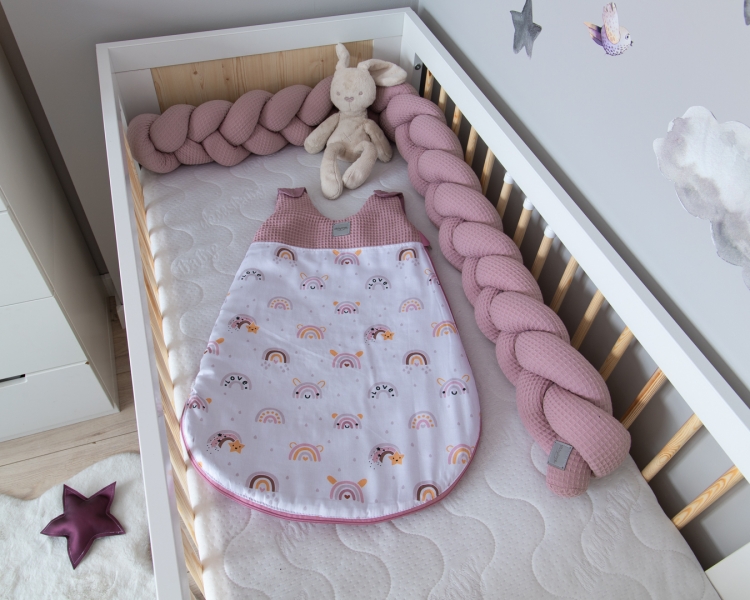 Baby Nellys Spací vak Vafel, bavlna LUX - Duha, 6-18m