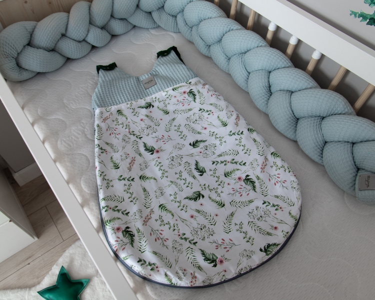 Baby Nellys Spací vak Vafel, bavlna LUX, Papradie, 18-36m