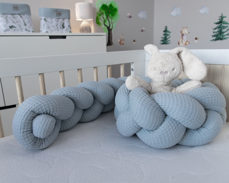 Baby Nellys Mantinel pletený vrkoč Vafel, Papradie
