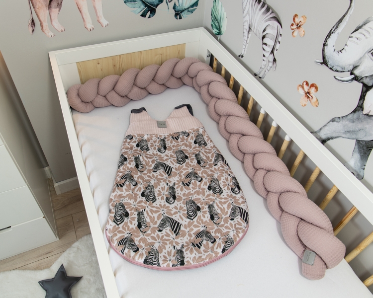 Baby Nellys Spací vak Vafel, bavlna LUX, Zebra, 18-36m