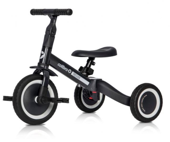Detský bicykel, odrážadlo Colibro Tremix 4v1 - čierne