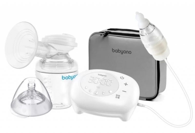 BabyOno Elektrická odsávačka Compact 5 režimov vrátane nosového Aspiratora