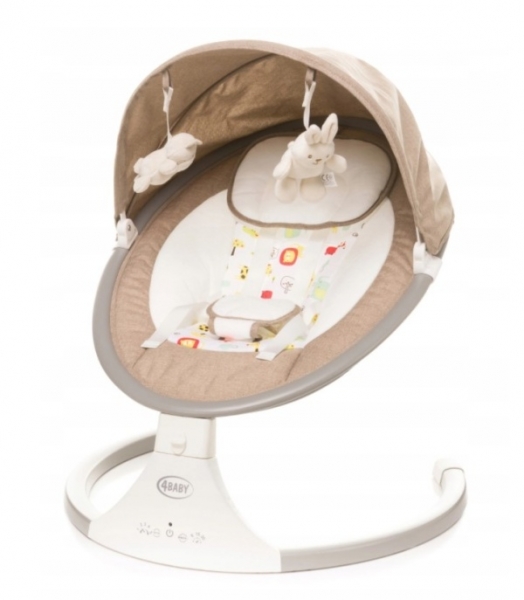 4 BABY Lehátko / hojdačka pre dojčatá Rock 'n Relax XXL - Cappuccino
