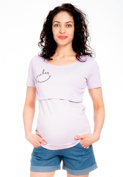 Be MaaMaa Tehotenské kraťasy Jeans - sv. modrá