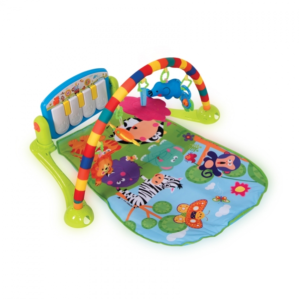 Hracia deka s hrazdou Lorelli PIANO GYM 77x52 BLUE