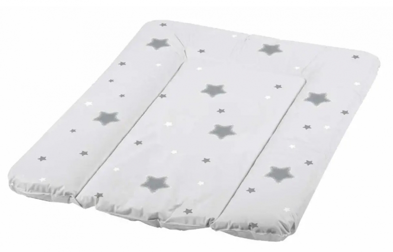 Baby Nellys Prebaľovacia podložka Baby Star, 70x50cm - mäkká, biela