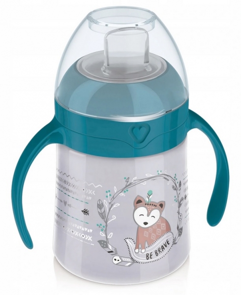 Lovi hrnček Easy Switch Indian Summer boy, 6m + - sivá / tyrkys, 150ml