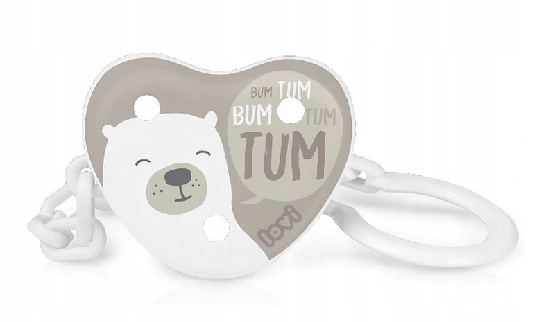 Lovi retiazka na cumlík s klipsou Buddy Bear, béžový / hnedý