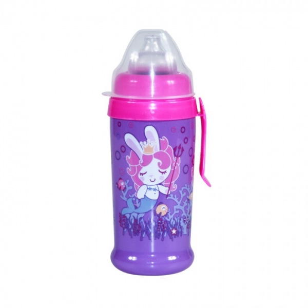 Hrnček Lorelli s mäkký náustkom 350 ml PINK MERMAID