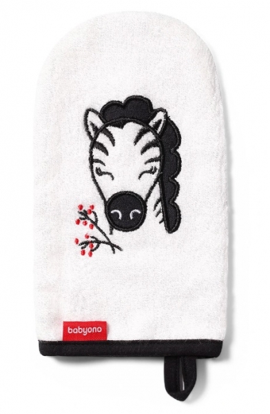 BabyOno Bambusová žinka Zebra - biela