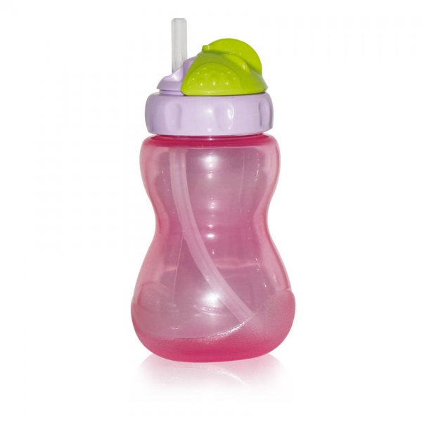Netečúci hrnček Lorelli s ohybným slamkou MINI SPORT Sipper 275 ml PINK