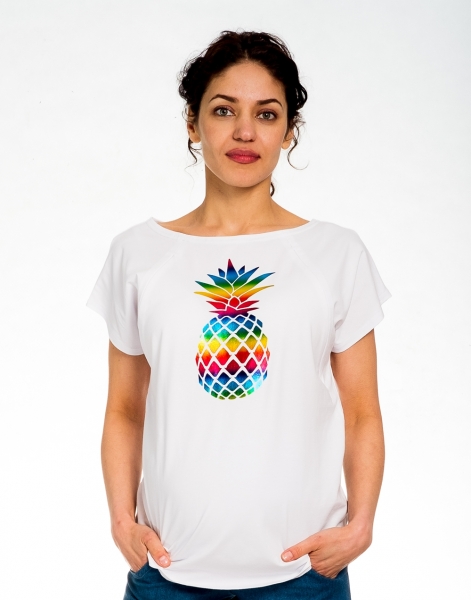 Be Maamaa Tehotenské/dojčiace tričko, blúzka, ANANAS - biele