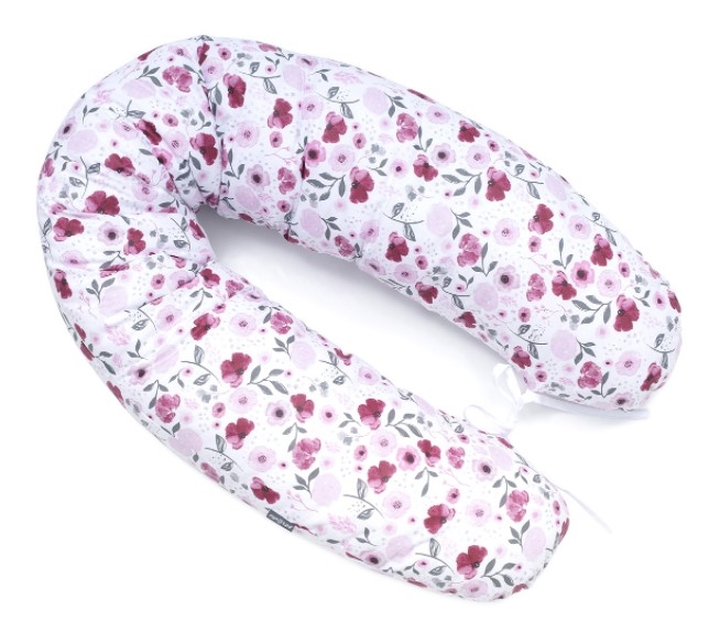 Mamo Tato Dojčiací vankúš - relaxačná poduška Multi - Burgund pierka