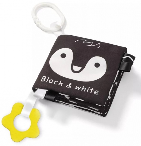 BabyOno Mäkká senzorická knižka - Black & White