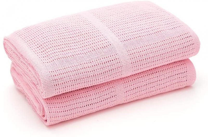 Detská háčkovaná bavlnená deka Lorelli 75x100 cm, pink