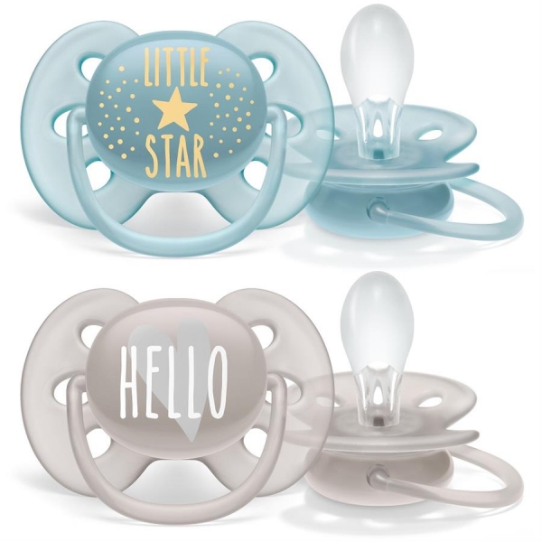 AVENT Cumlíky 6-18 m Ultra Soft Hello, Boy - modrá/sivá