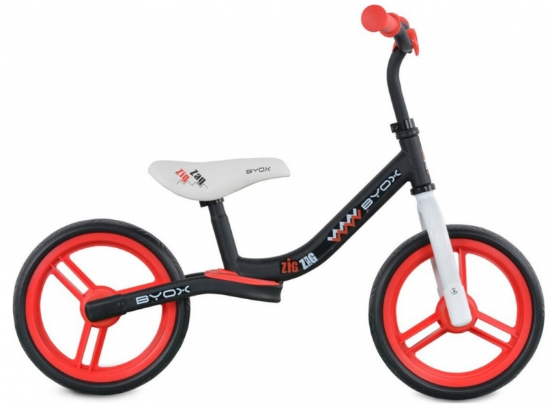 Byox Detský balančný bicykel Zig-Zag, červené